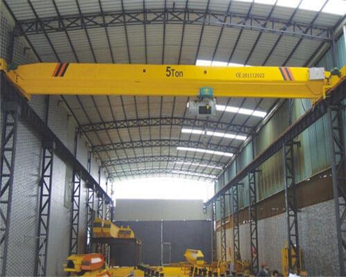Grua de sobrecàrrega única de 5 tones amb gespa elèctrica.jpg 5 Ton Single Girder Overhead Crane with Electric Hoist.jpg